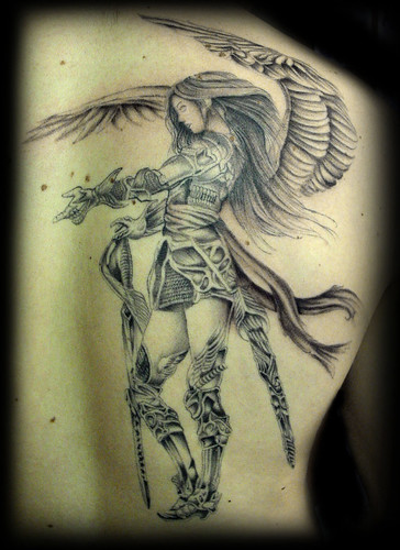 warrior angel tattoos. Warrior Angel tattoo by Ray