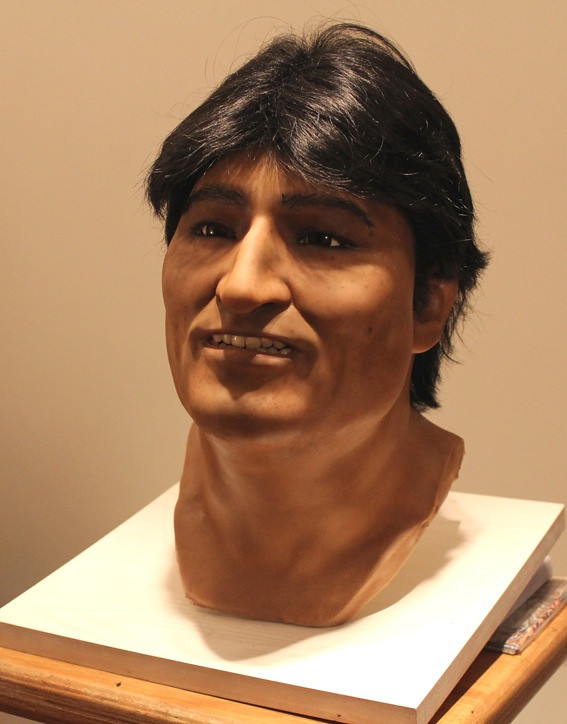 head of Evo Morales in Silicone Argentina