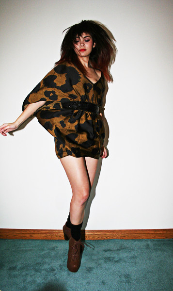 Leopard Cape Dress 5