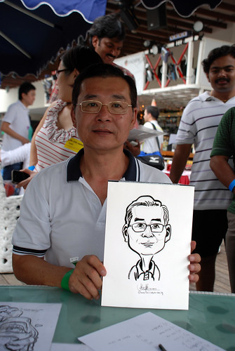 Caricature live sketching for VISA Beach Party 2010 -15