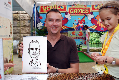 Caricature live sketching for BHP Billiton Family Day 2010- 40