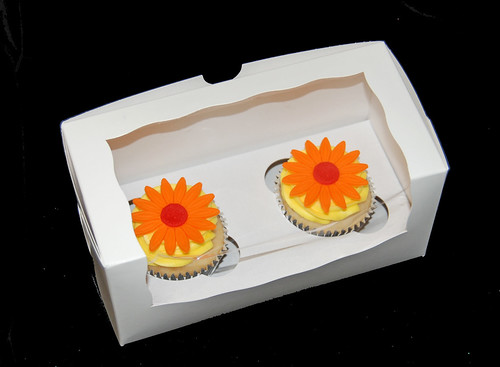 daisy cupcakes gift box