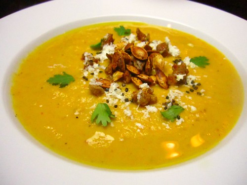 Pumpkin soup with chipotle and pimenton