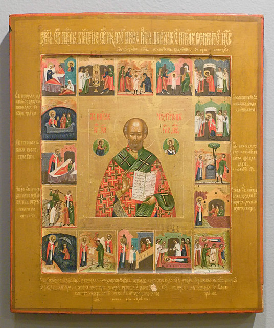 Russian Icon, at the Saint Louis University Museum of Art, in Saint Louis, Missouri, USA - Saint Nicholas 2a
