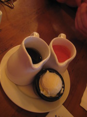 Butter, syrup, strawberry sauce @ Kona Cafe, Polynesian