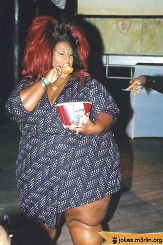 000946-fat-overweight-black-woman-with-huge-red-hair-eating-<span class=