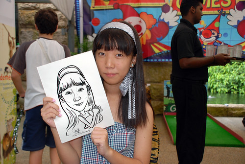 Caricature live sketching for BHP Billiton Family Day 2010- 2
