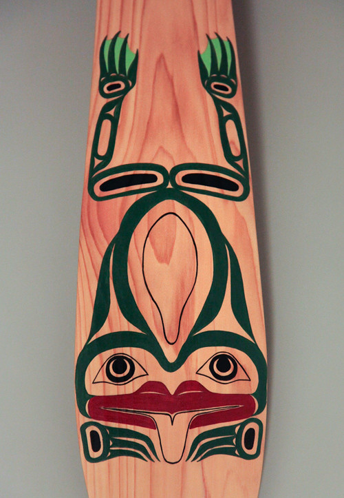 frog design by Matthew Helgesen on paddle, Ketchikan, Alaska