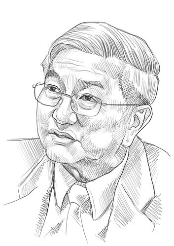 Digital portrait sketch of D Chin