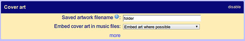 Folder cover art settings in Windows