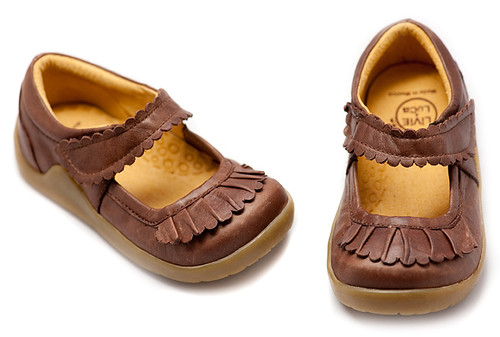 livie and luca ruche brown toddler shoe