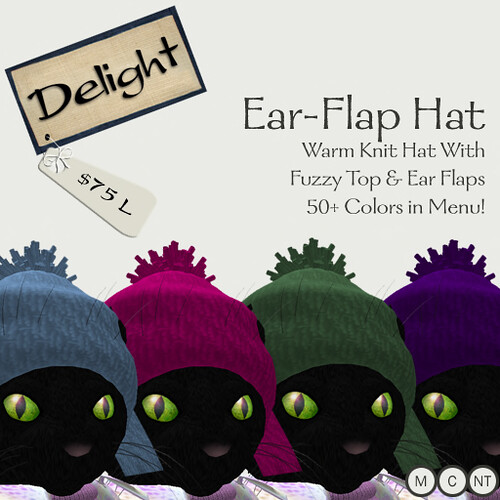 ~Delight~ Ear-Flap Hat (Color-Change)