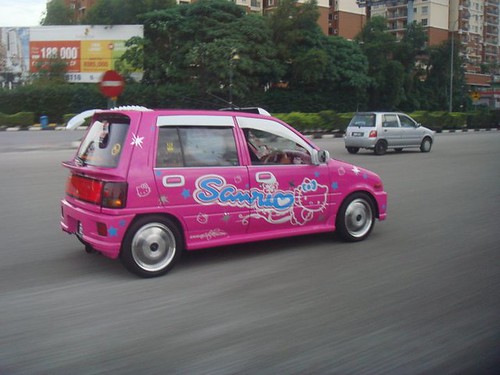 Hello Kitty Kancil Car
