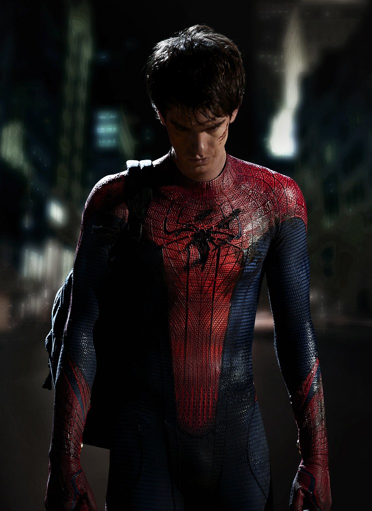 Andrew Garfield con el traje de Spider-Man