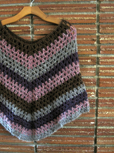 Crochet past:  poncho (why?)