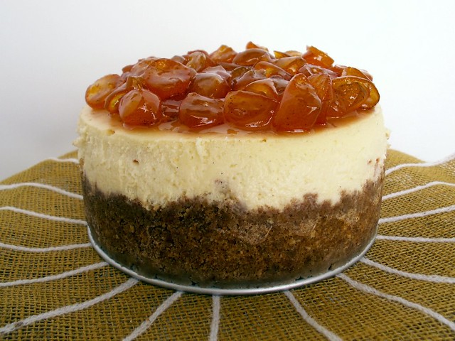 Candied Kumquat and Vanilla Bean Cheesecake