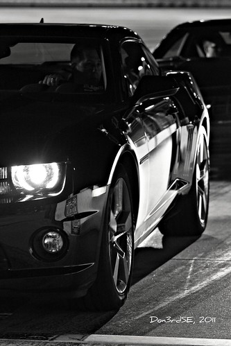 Black and White Camaro