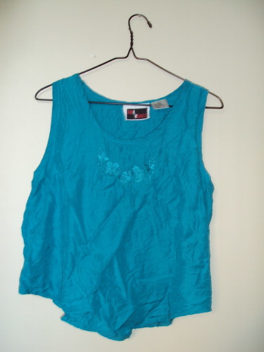 Teal Embroidered Tank