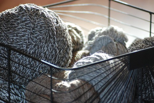 basket of shetland wool