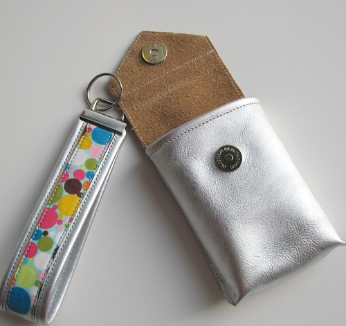 silver gadget case and fob