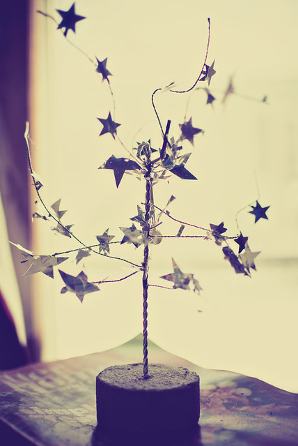 The tiny, sparkly, spindly tree.