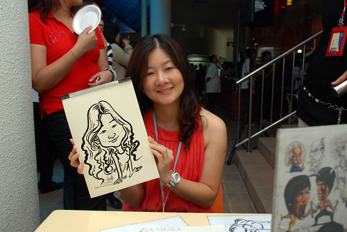 Caricature live sketching for BAT White Christmas Party 2010 - 24