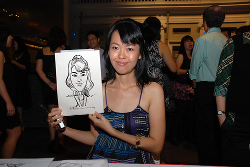 Caricature live sketching for Autism Association(Singapore)- Staff Dinner 2010 - 11