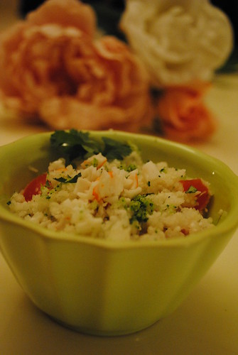 (c) Le Blog Cuisine de Lily / Taboulé de chou fleur au surimi