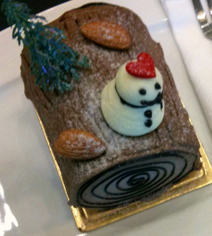 Christmas log cake