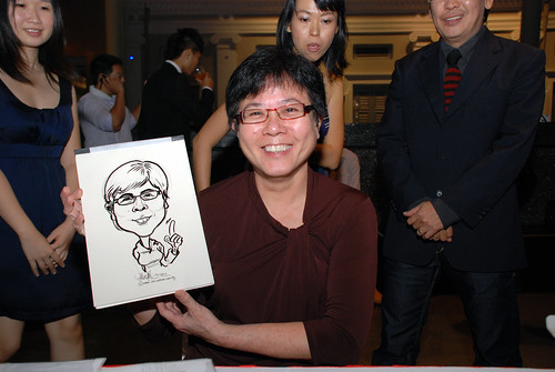 Caricature live sketching for Autism Association(Singapore)- Staff Dinner 2010 - 8