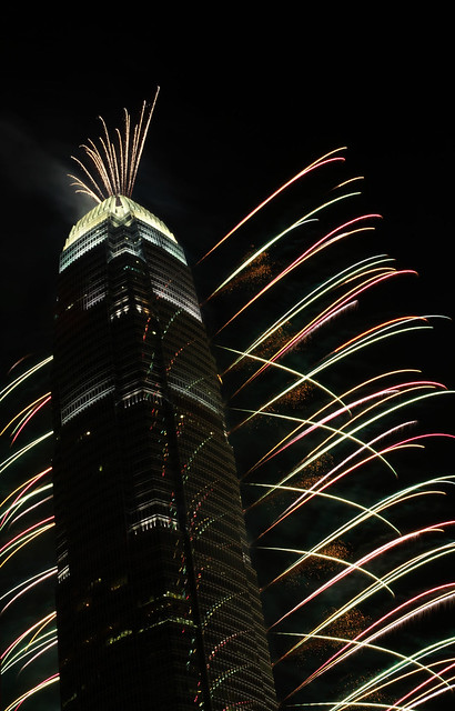 Hong Kong Fireworks New Year's Eve 2010 - 2011