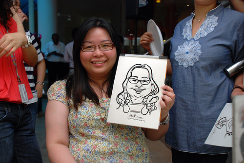 Caricature live sketching for BAT White Christmas Party 2010 - 23