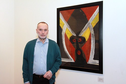 Leonid Bazhanov, Director National Centre for Contemporary Art NCCA vor Marlen Spindler-Werk 01 ©  J