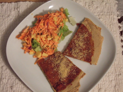 Grain Free PIzza and Carrot Slaw