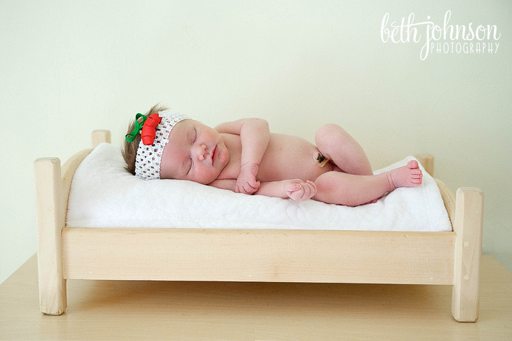 baby girl with cherry headband