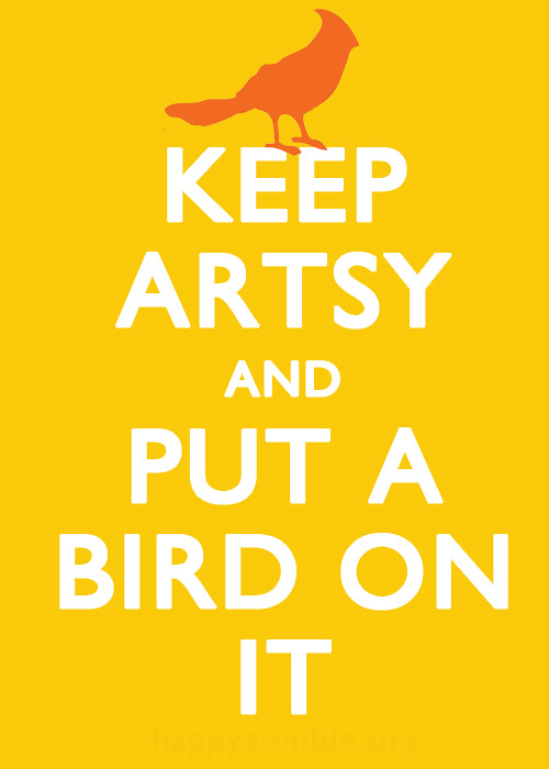 keep artsy and put a bird on it