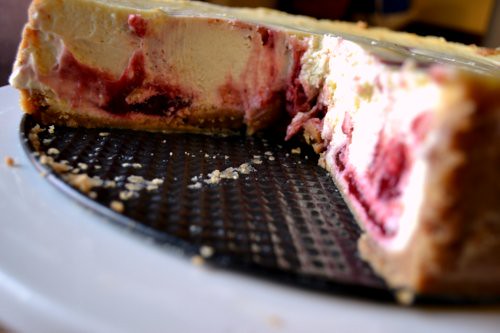 Cranberry Swirl Cheesecake