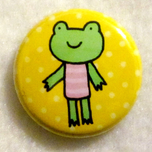 Stripey Shirt Frog - Button 01.18.11