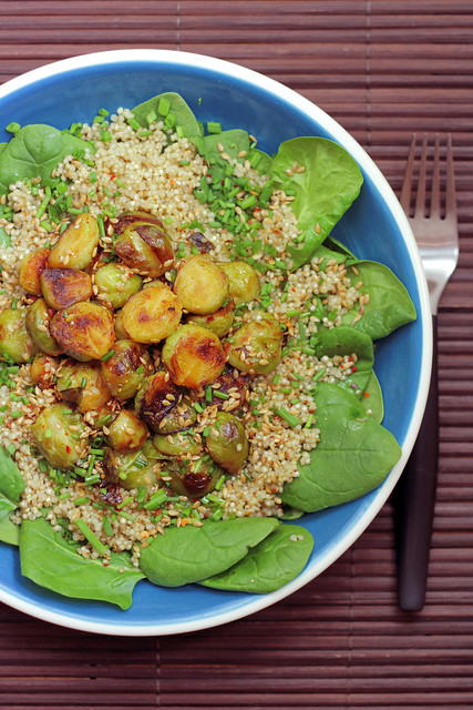 Brussel sprouts, Quinoa and Spinach