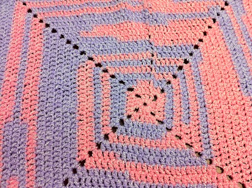 Pink-purple baby blanket