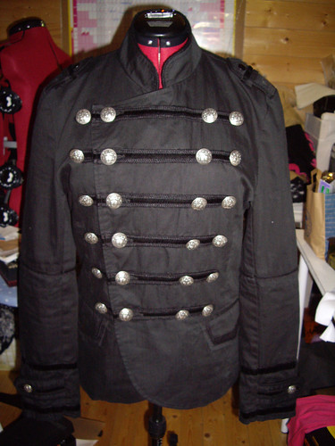 Tripp Nyc Military Band Jacket in Black
