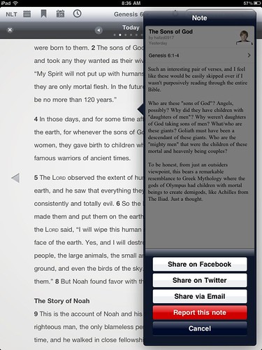YouVersion 1 Year Bible (free) on iPad