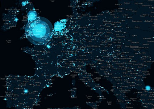 Carte de twitter en Europe