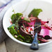 roasted beet, greens and pistachio salad