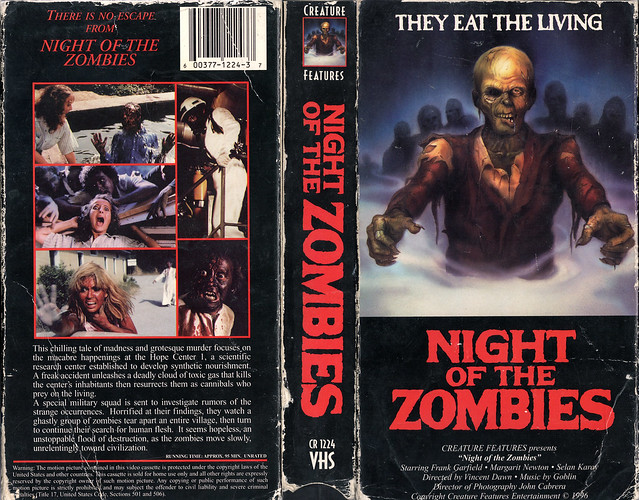 NIGHT OF THE ZOMBIES (VHS Box Art)