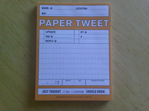 Ubertwitter's suspended and I miss it. Time to start using these - and a quill.