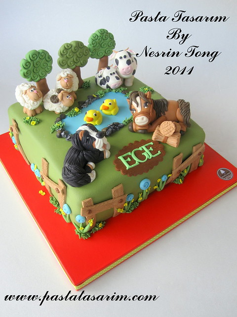 FARM ANIMAL CAKE - EGE BIRTHDAY CAKE