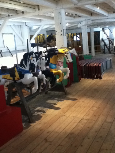 Carousel horses in Horseshoe Barn