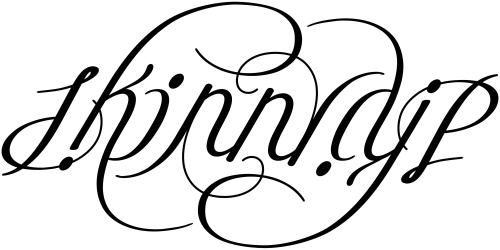 "Skinny Dip" Ambigram Logo