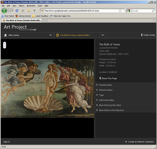 Art Project Powered by Google - Birth of Venus - Uffizi
